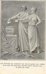 Propagandakarte für das Frauenwahlrecht